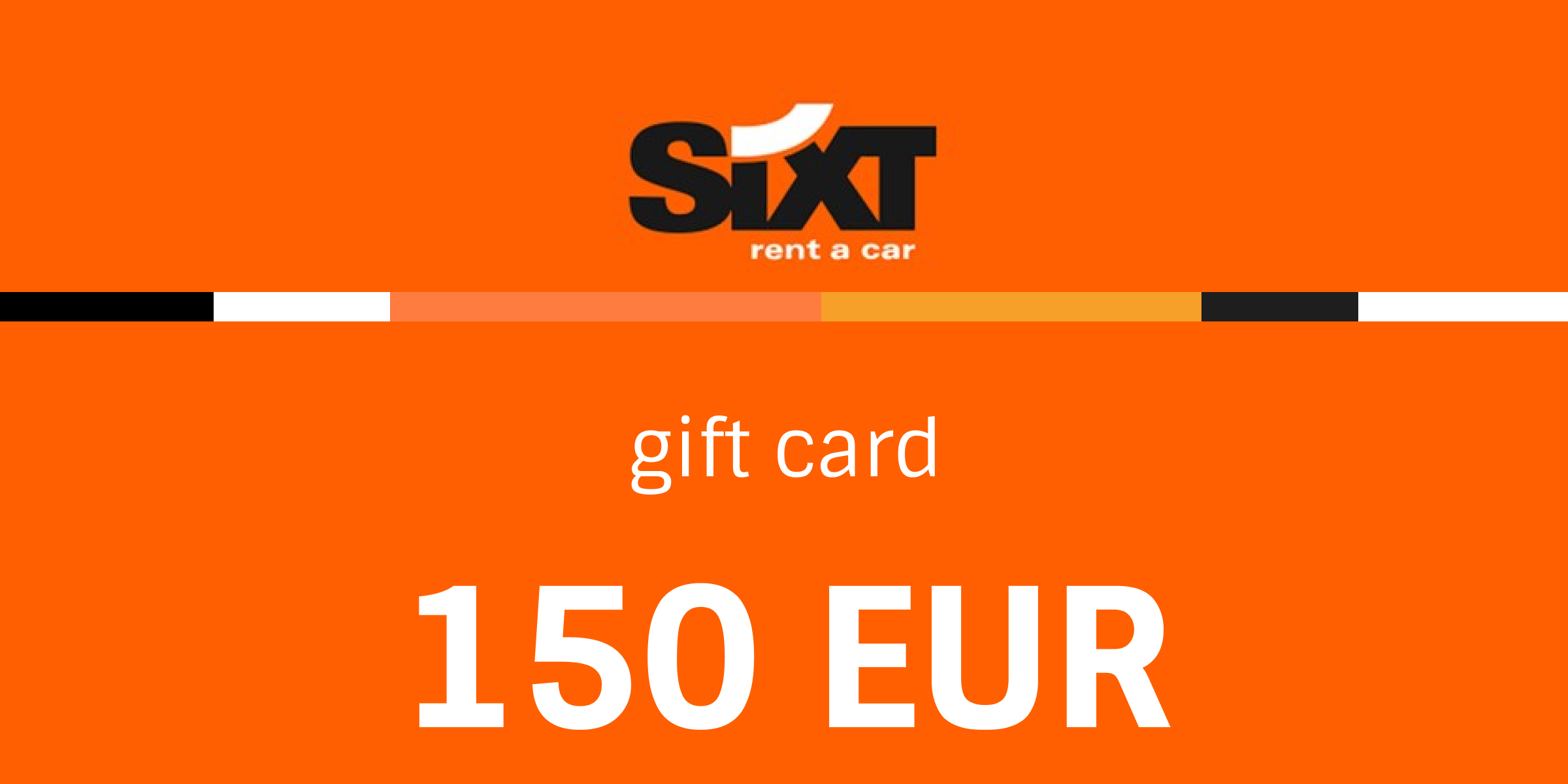 Sixt Voucher Rent a Car 150 EUR