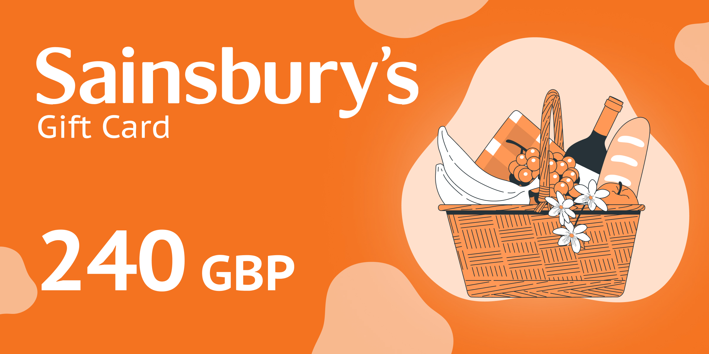 Sainsburys Gift Card 240 GBP