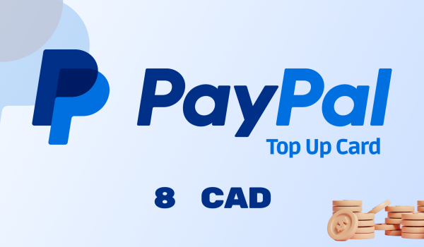 PayPal Wallet Top Up 8 CAD