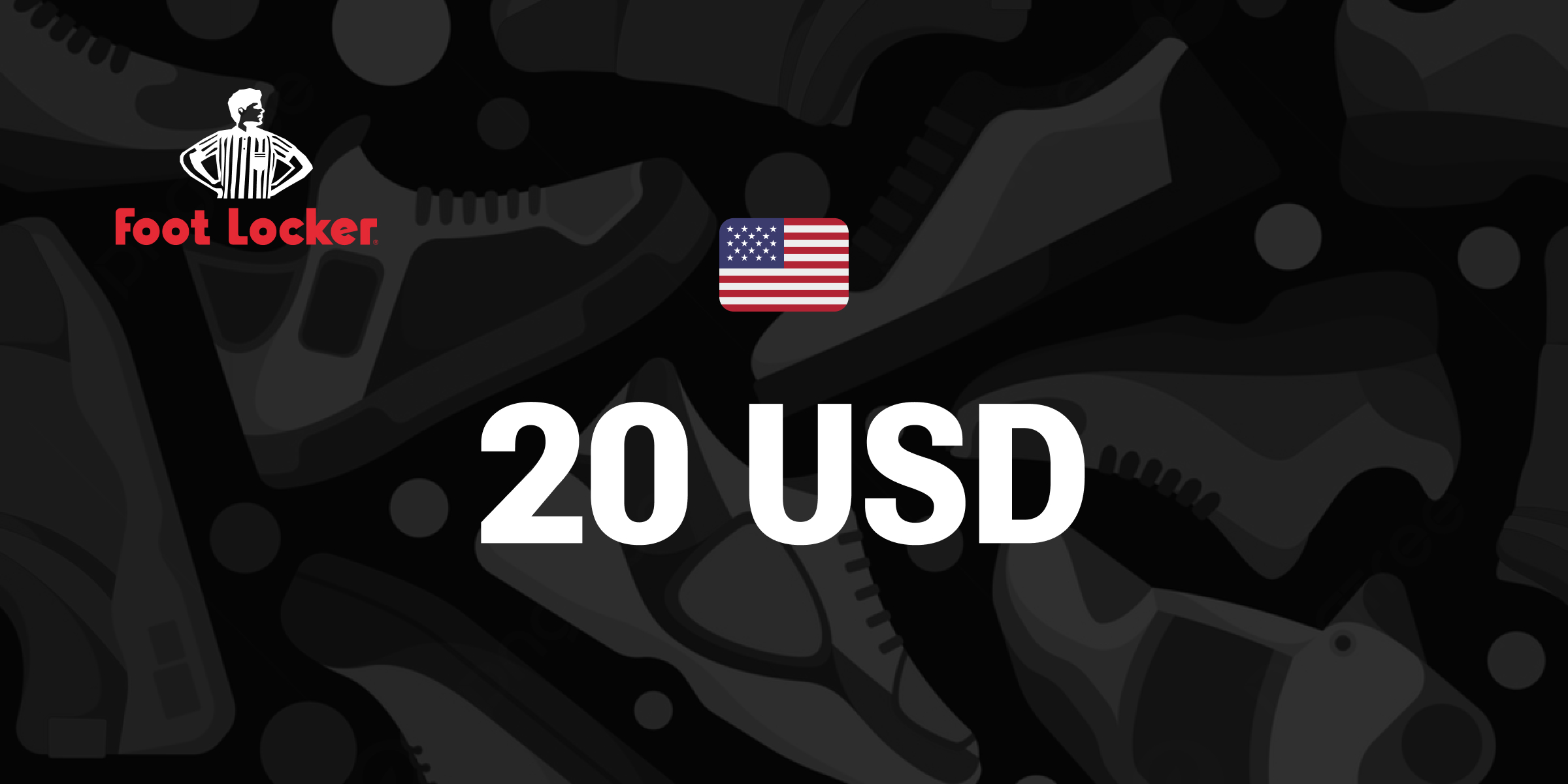 Foot Locker Gift Card 20 USD