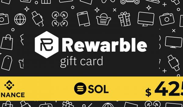 Rewarble Binance Gift Card SOL 425 USD