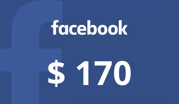 Facebook Gift Card 170 USD