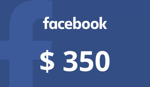 Facebook Gift Card 350 USD