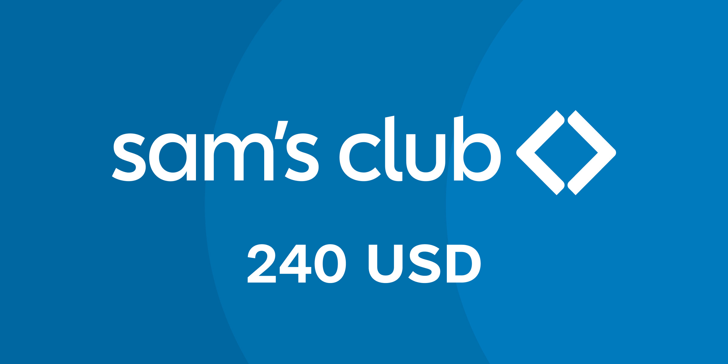 Sams Club Gift Card 240 USD