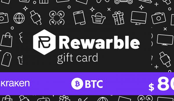 Rewarble Kraken Gift Card BTC 80 USD