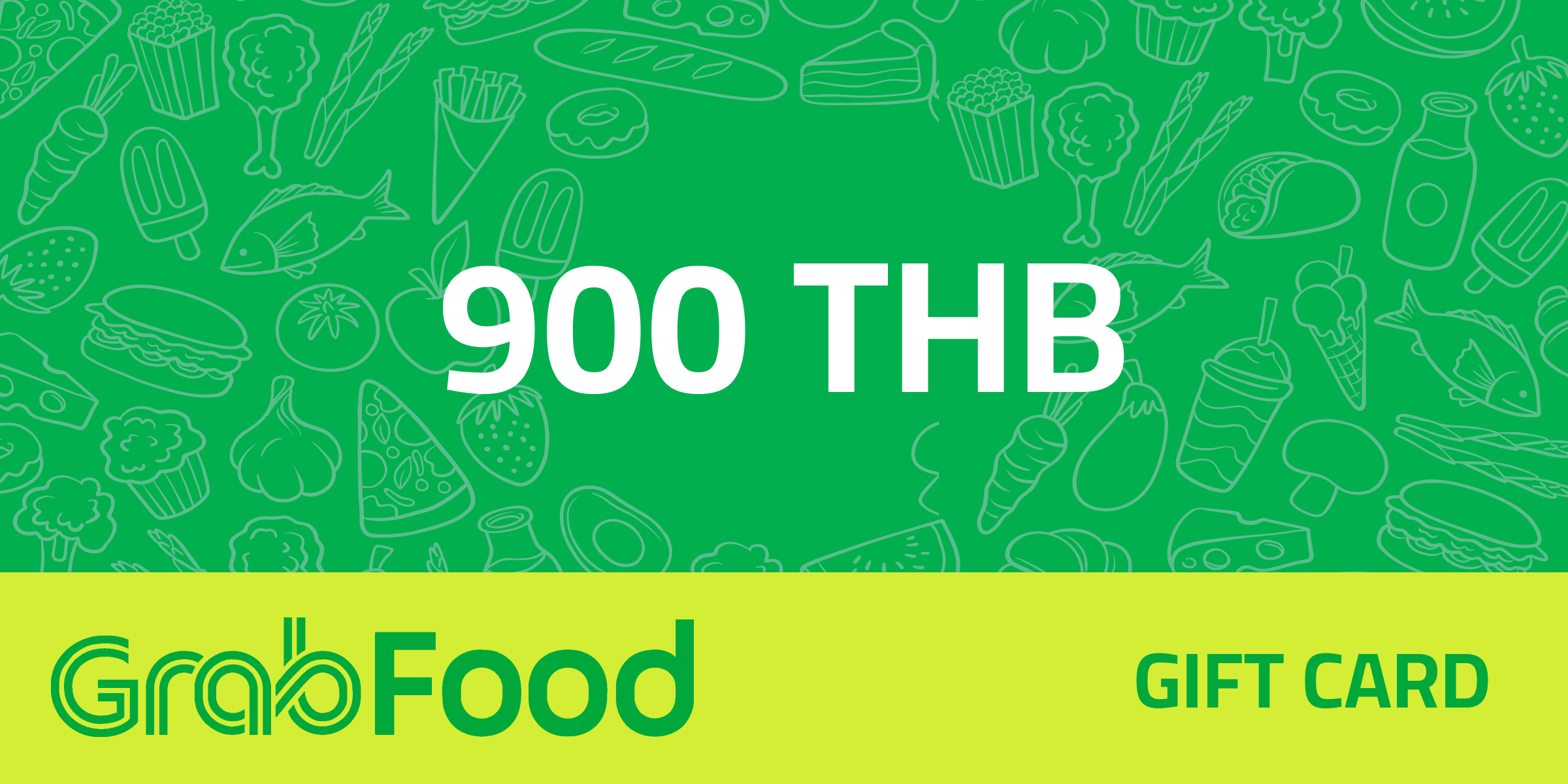 Grab Food Gift Card 900 THB