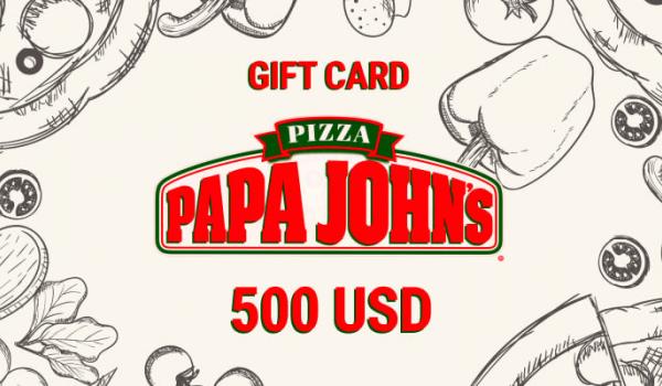Papa Johns Gift Card 500 USD