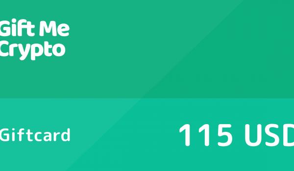Gift Me Crypto Gift Card 115 USD