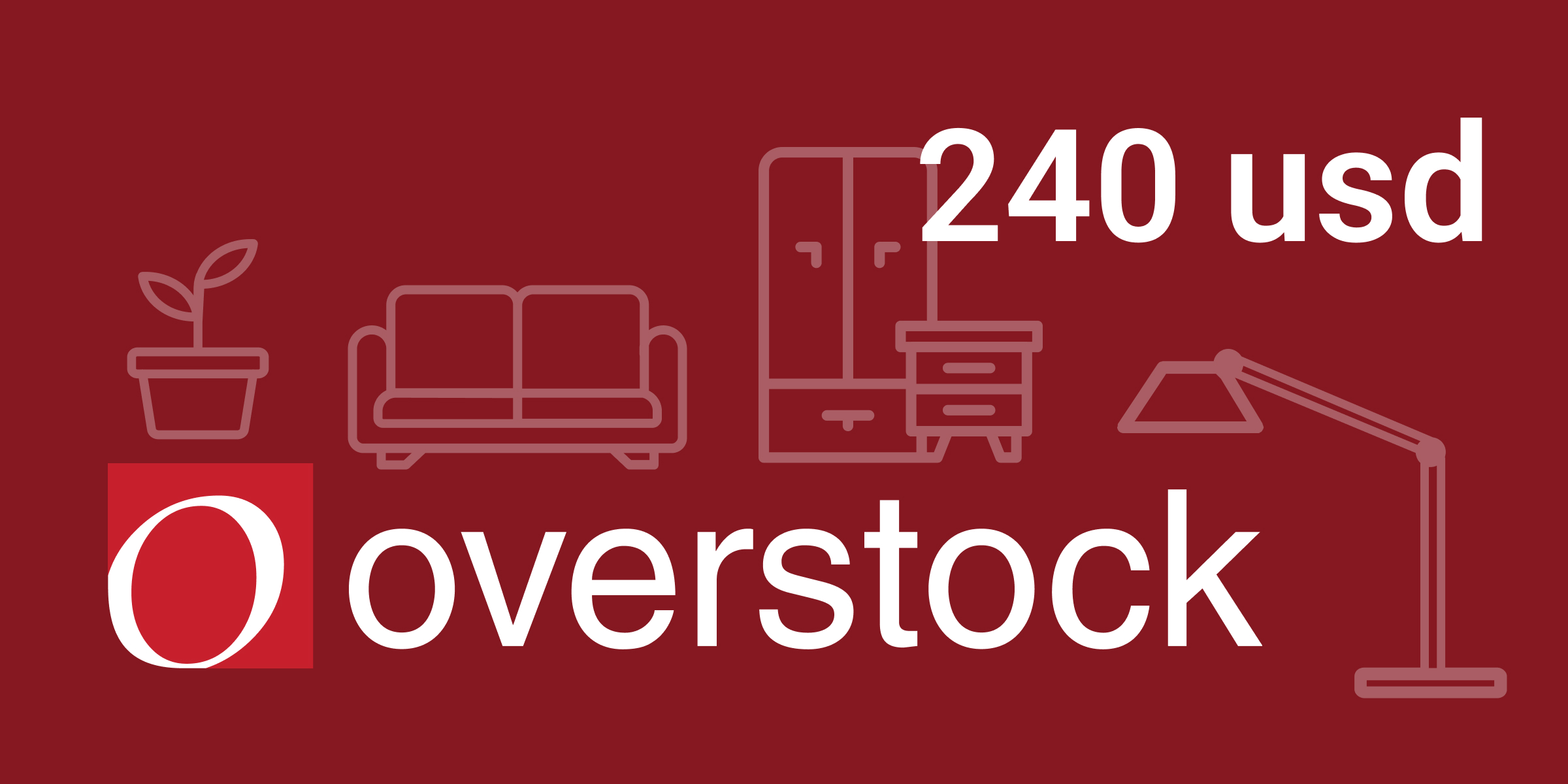 Overstock Gift Card 240 USD