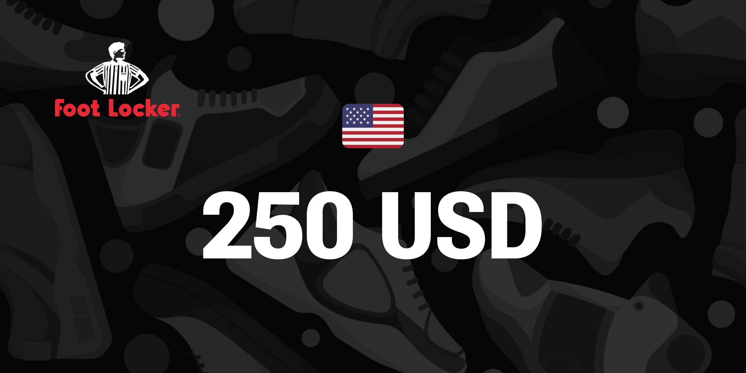 Foot Locker Gift Card 250 USD