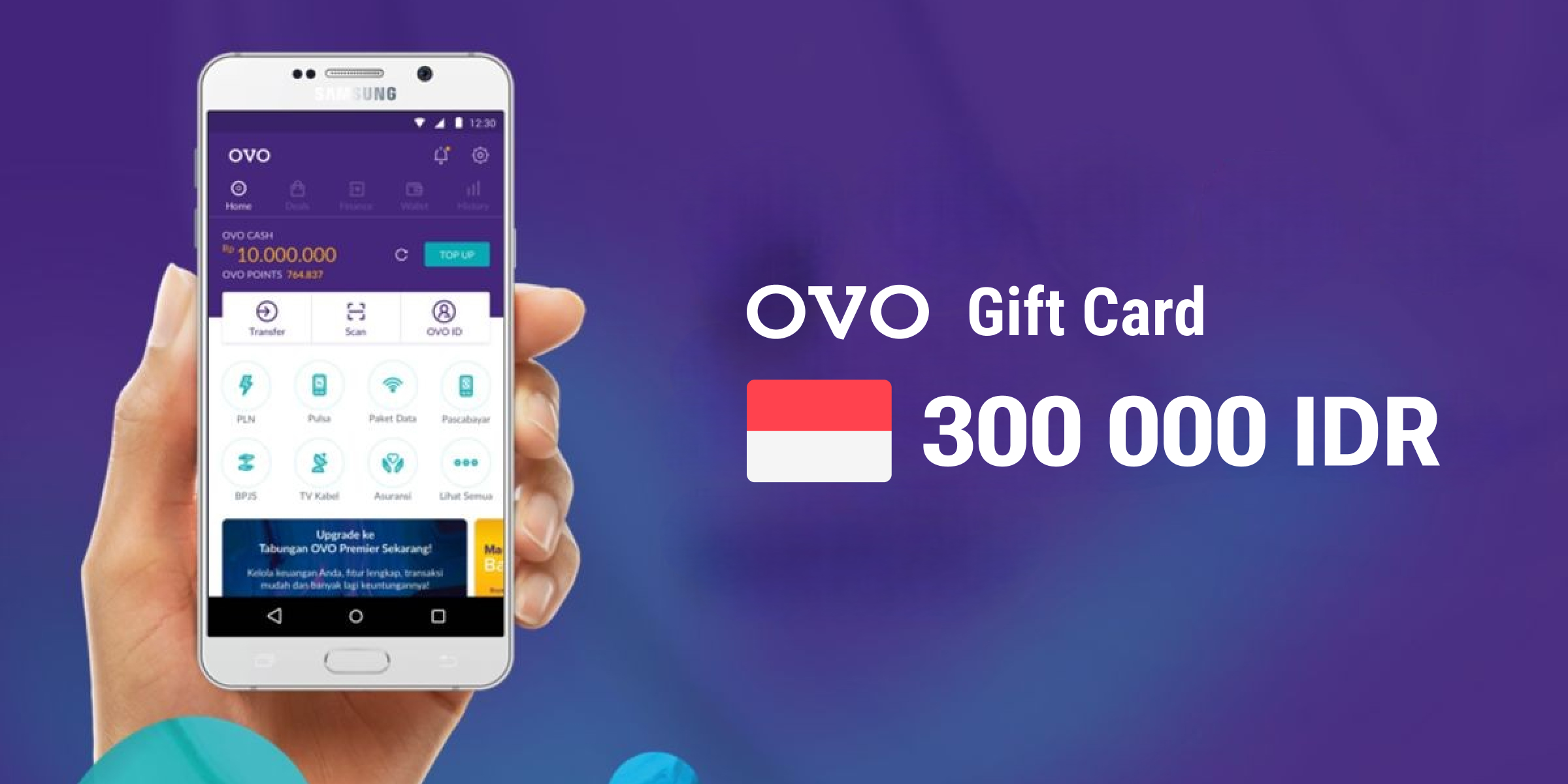 Ovo Cash Gift Card 300 000 IDR