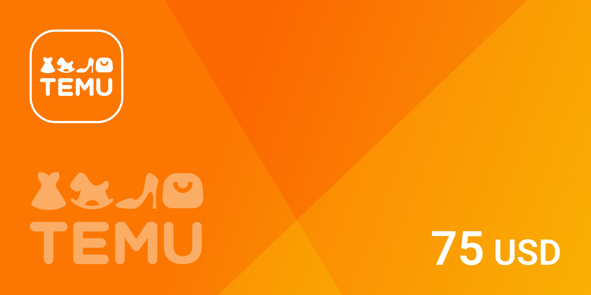 Temu Gift Card 75 USD