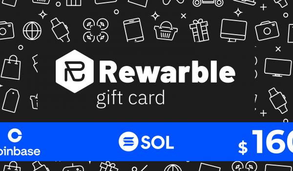 Rewarble Coinbase Gift Card SOL 160 USD