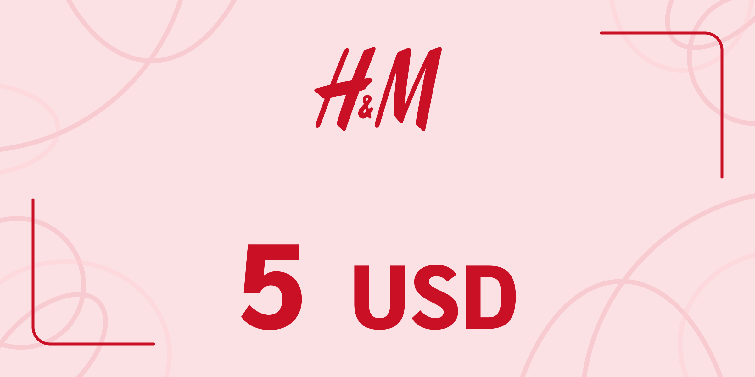 H and M Gift Card 5 USD