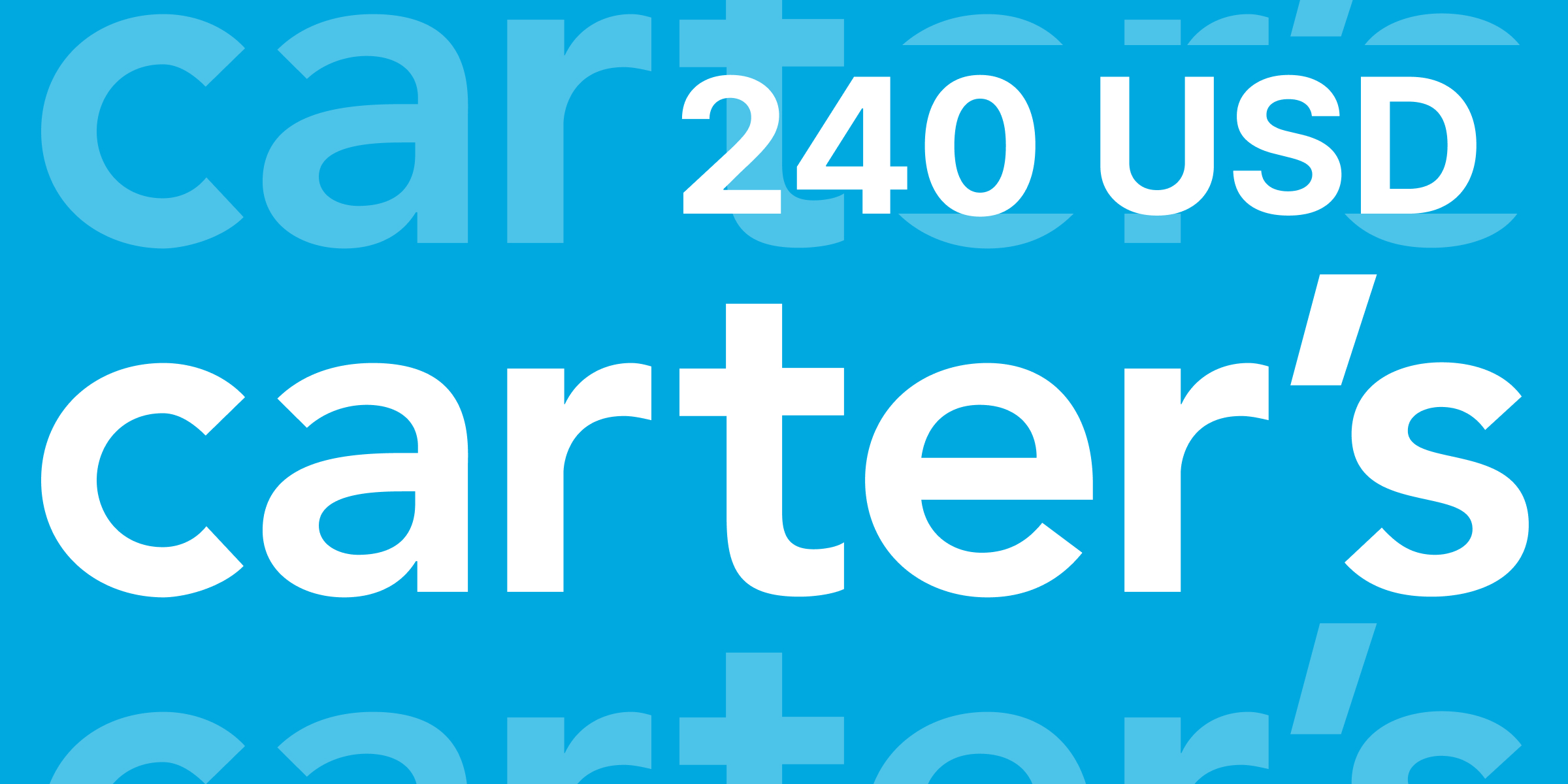 Carters Gift Card 240 USD