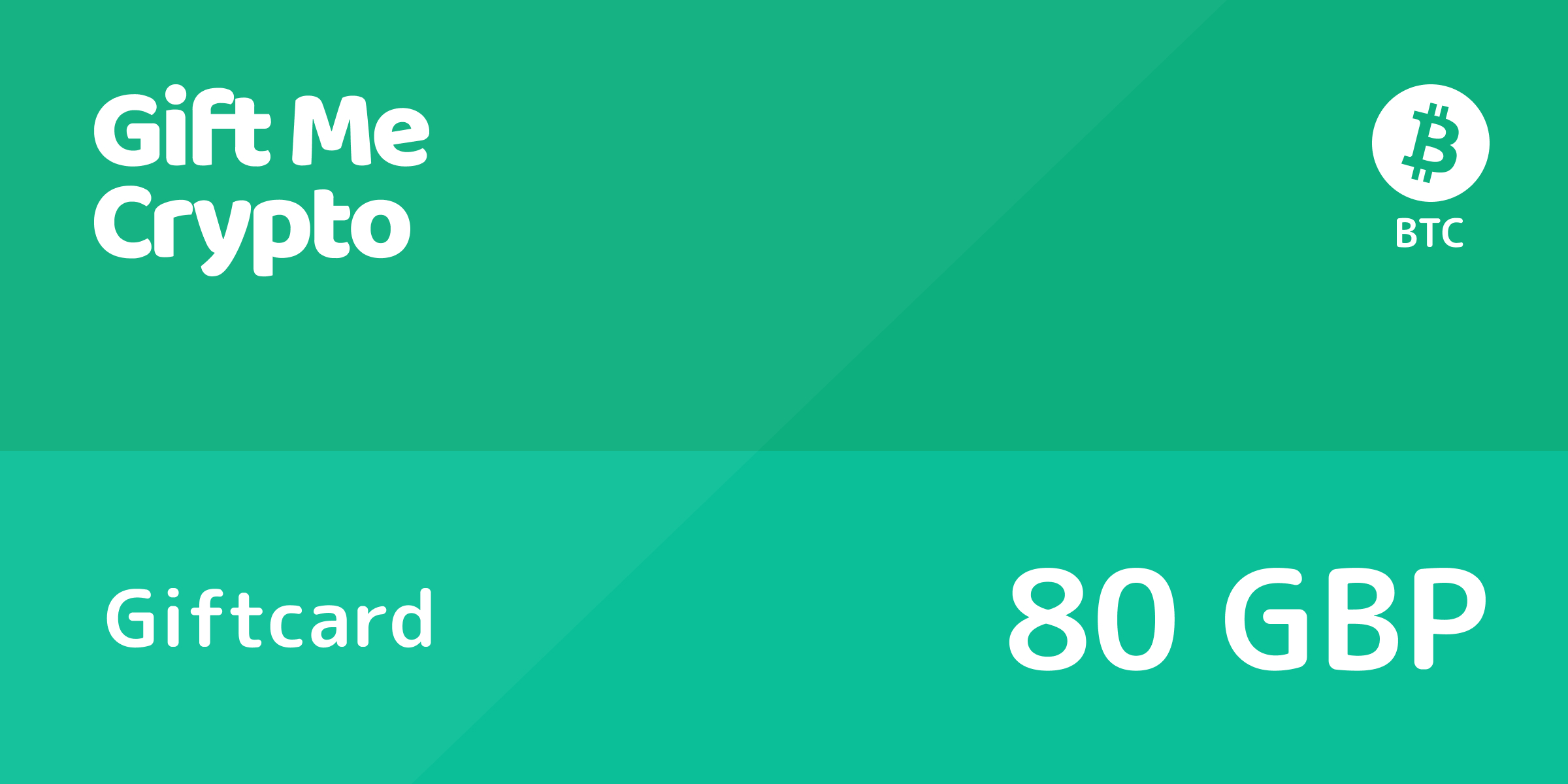 Gift Me Crypto Gift Card BTC 80 GBP