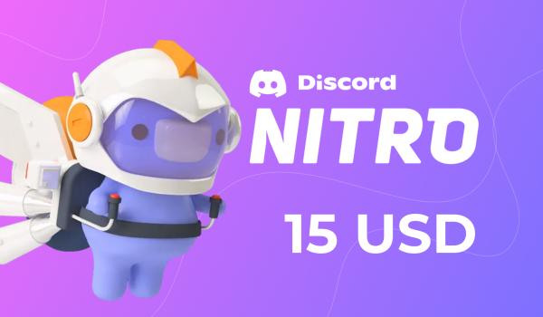Discord Nitro Gift Card 15 USD