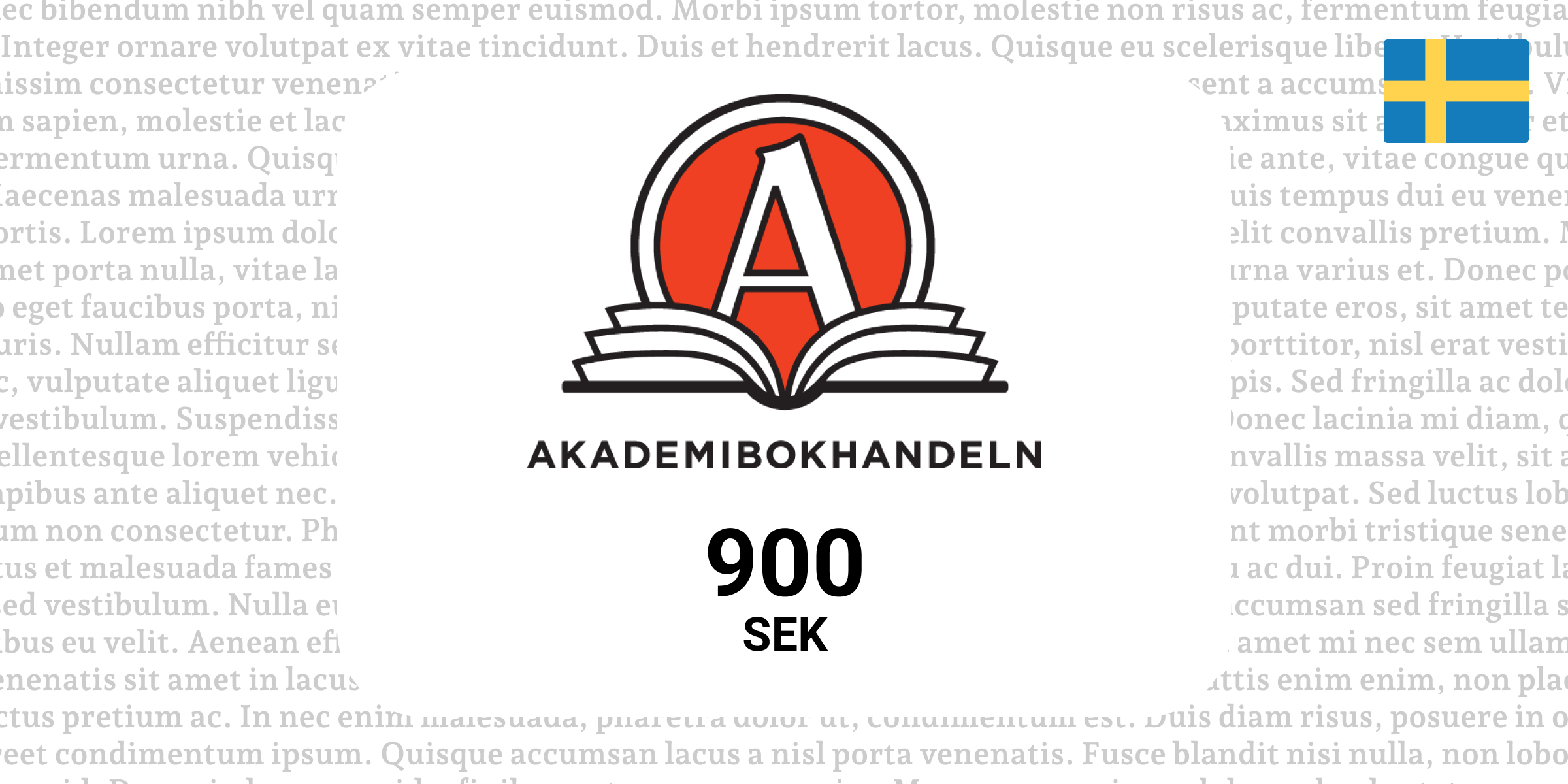 Akademibokhandeln Gift Card 900 SEK