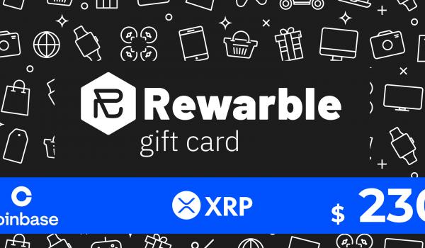 Rewarble Coinbase Gift Card XRP 230 USD