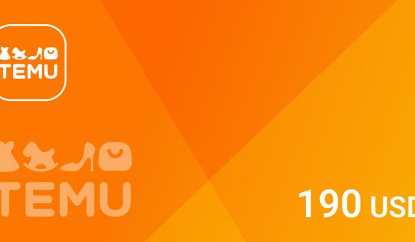 Temu Gift Card 190 USD