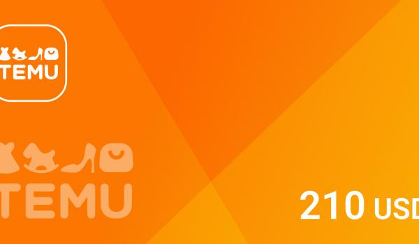 Temu Gift Card 210 USD