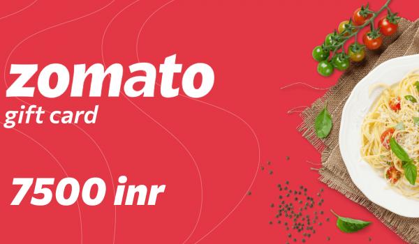 Zomato Gift Card 7500 INR