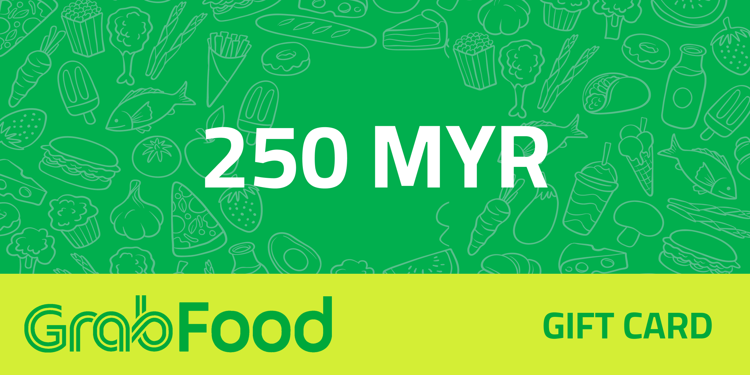 GrabFood Gift Card 250 MYR