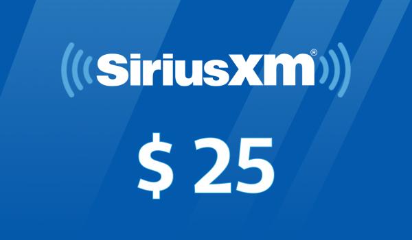 SiriusXM Gift Card 25 USD
