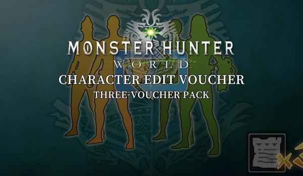 Monster Hunter: World - Character Edit Voucher: Three-Voucher Pack (DLC)