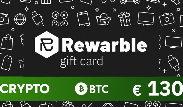 Rewarble Crypto Gift Card BTC 130 EUR