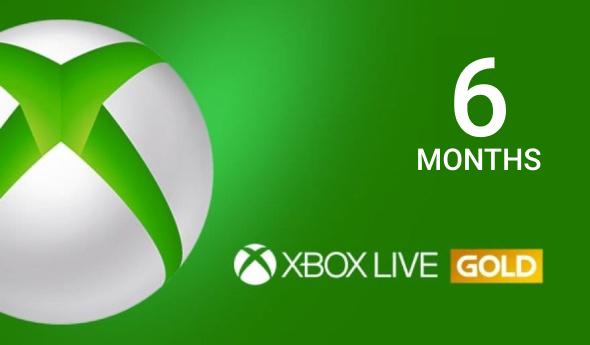 Xbox Live GOLD Subscription Card 6 Months