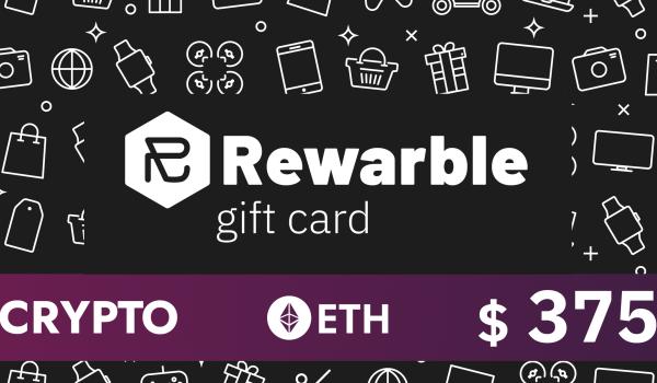 Rewarble Crypto Gift Card ETH 375 USD