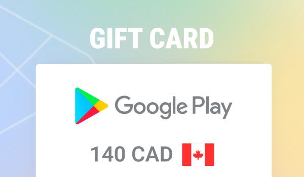 Google Play Gift Card 140 CAD