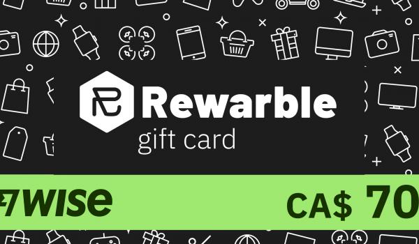 REWARBLE Wise Gift Card 70 CAD