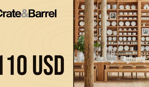 Crate and Barrel Gift Card 110 USD