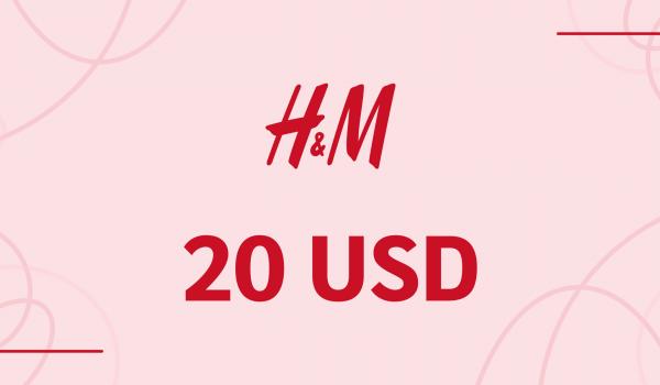 H and M Gift Card 20 USD