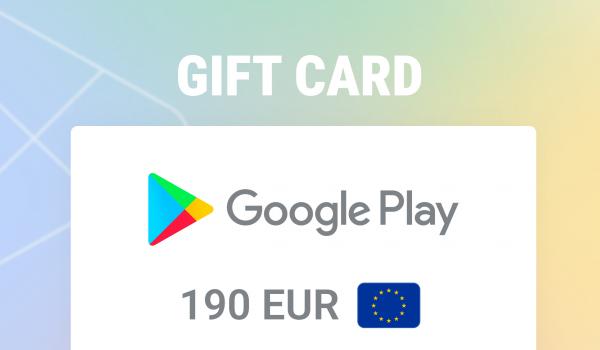 Google Play Gift Card 190 EUR