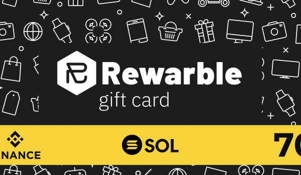 Rewarble Binance Gift Card SOL 70 USD