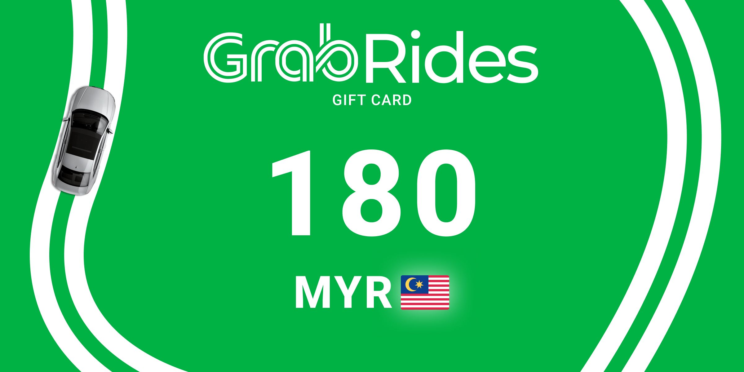 Grab Rides Gift Card 180 MYR