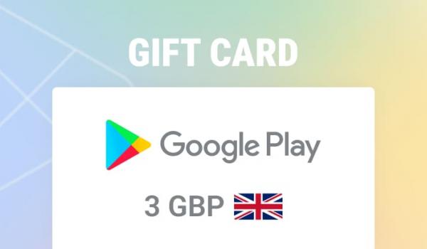 Google Play Gift Card 3 GBP