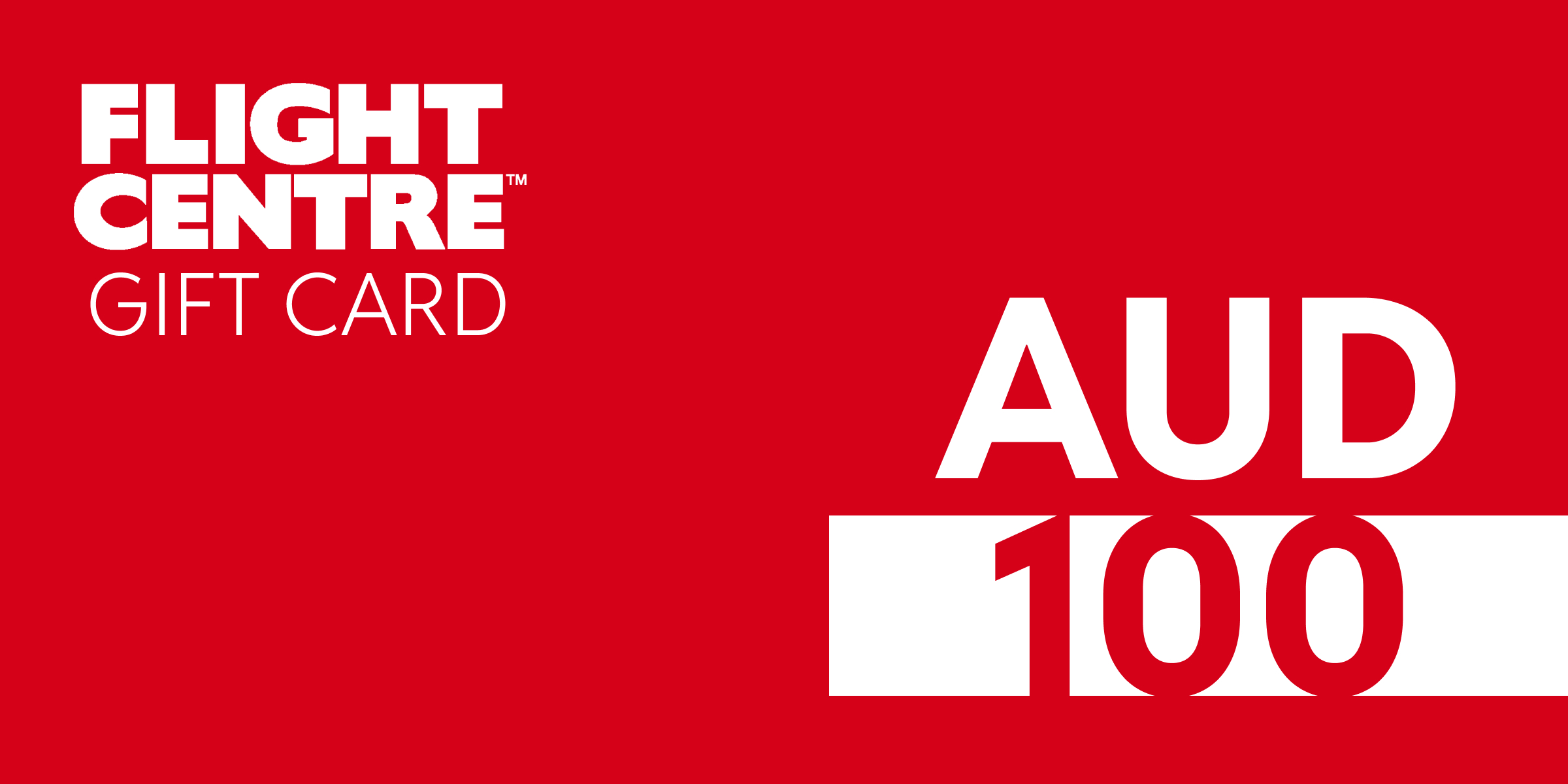 Flight Centre Gift Card 100 AUD