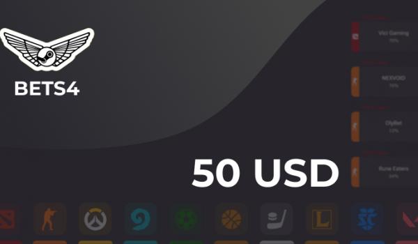 Bets4 Gift Card 50 USD
