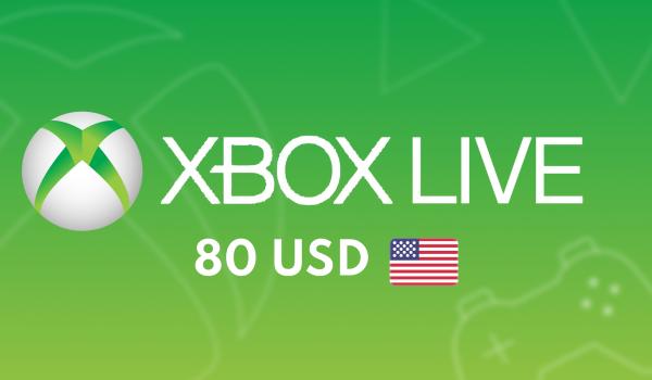 XBOX Live Gift Card 80 USD