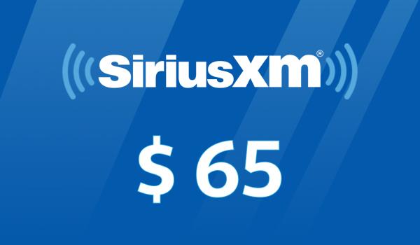 SiriusXM Gift Card 65 USD