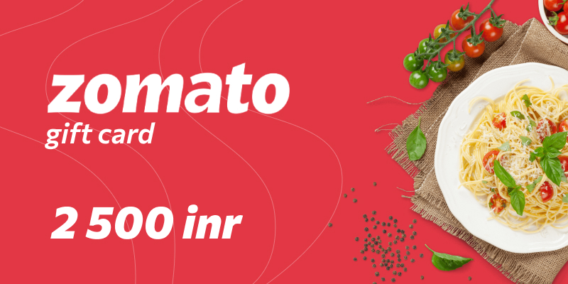 Zomato Gift Card 2500 INR