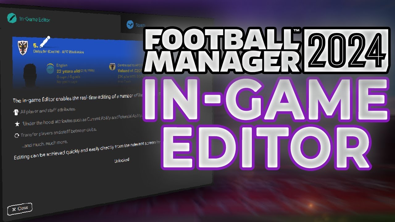 Football Manager 2024 In game Editor DLC (PC)