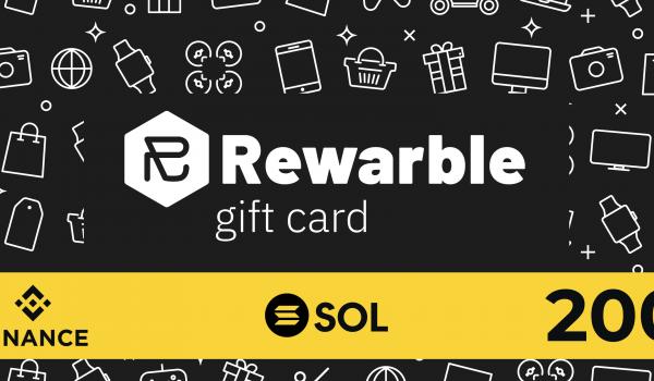 Rewarble Binance Gift Card SOL 200 USD