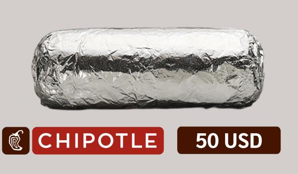 Chipotle Gift Card 50 USD