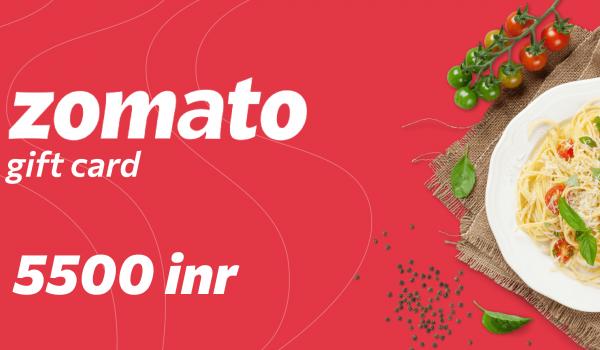 Zomato Gift Card 5500 INR