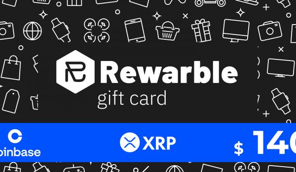 Rewarble Coinbase Gift Card XRP 140 USD